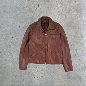 Vintage brown leather jacket